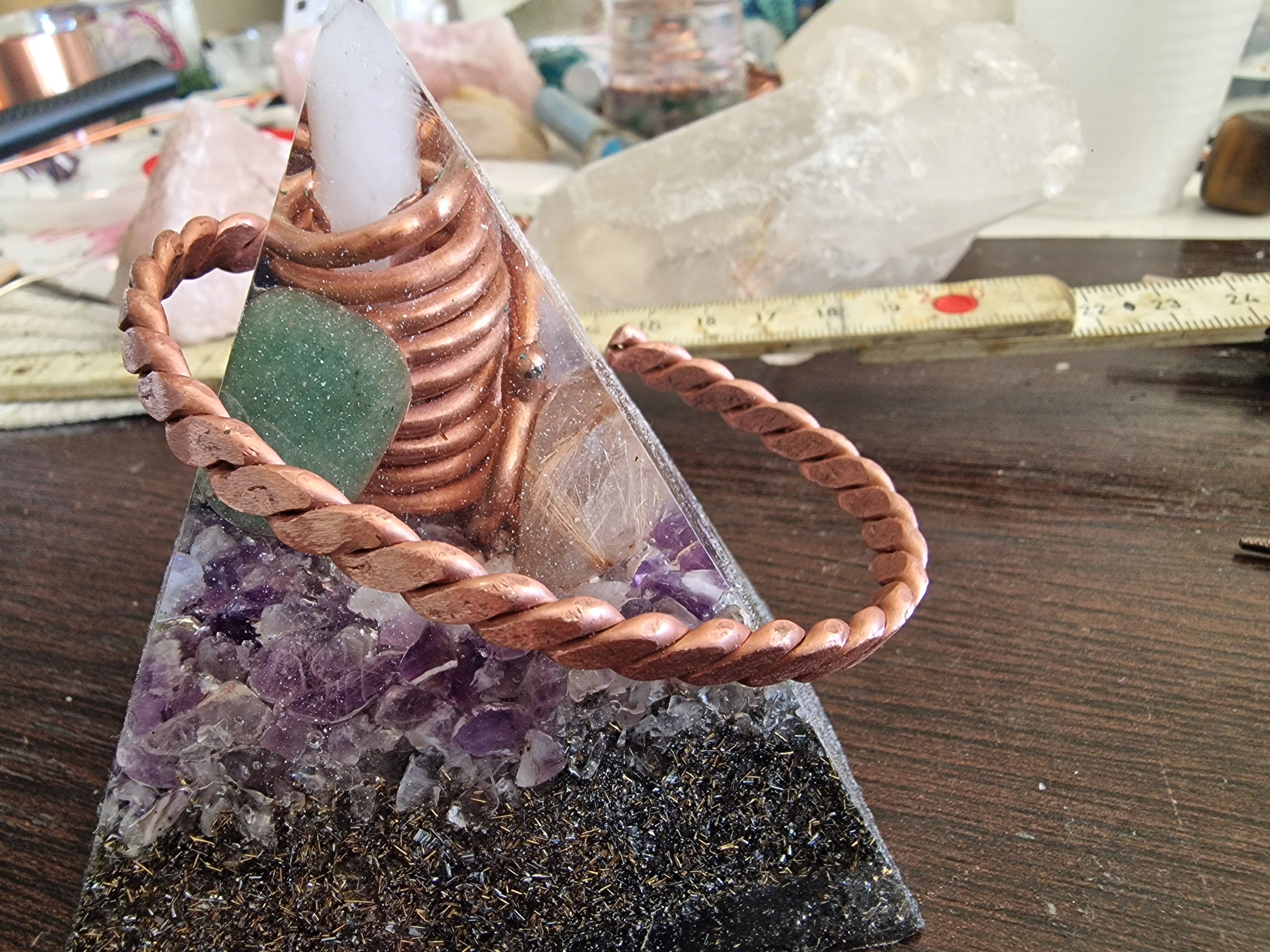 Empowerment Cubit kovácsolt Réz Karperec - A&T Harmonies