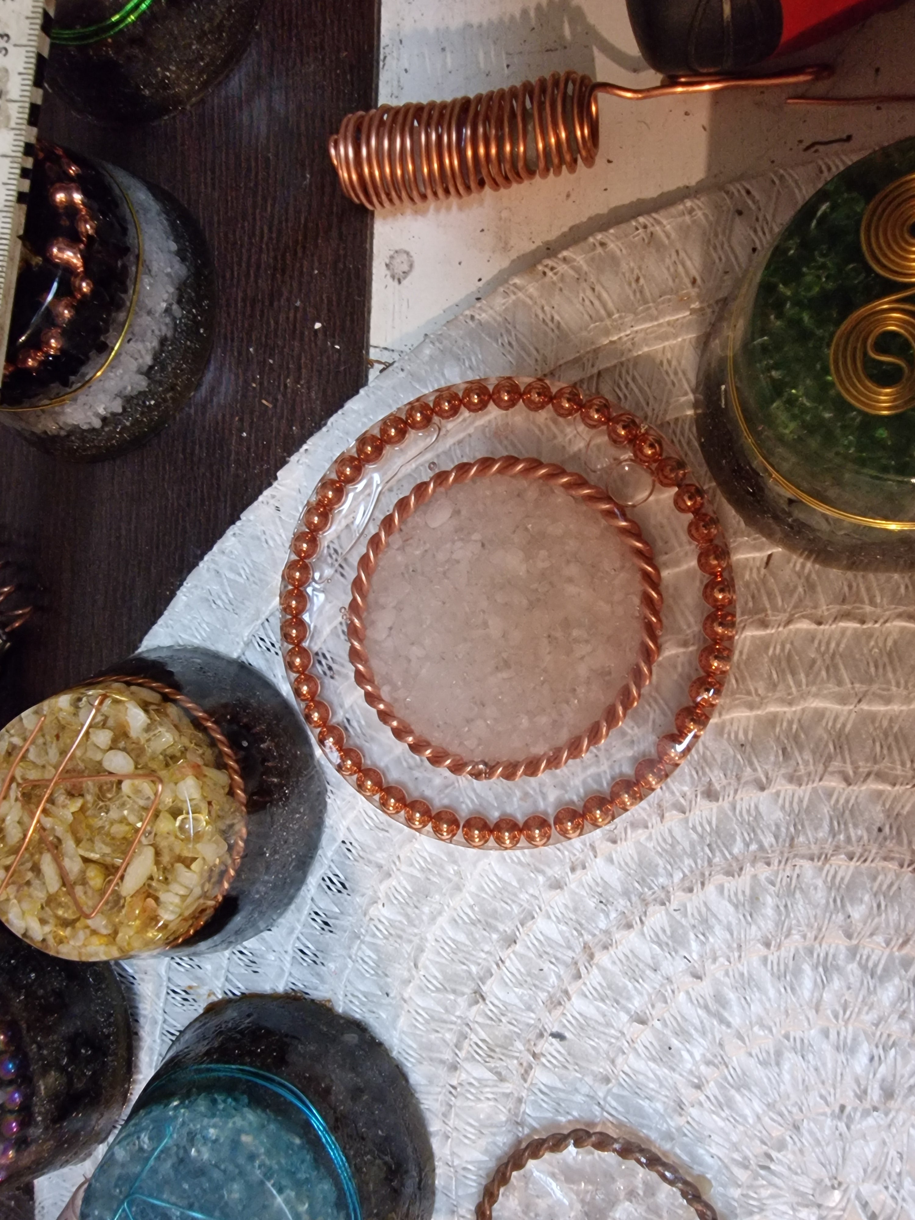 Réz–kristály poháralátét 9cm - A&T Harmonies