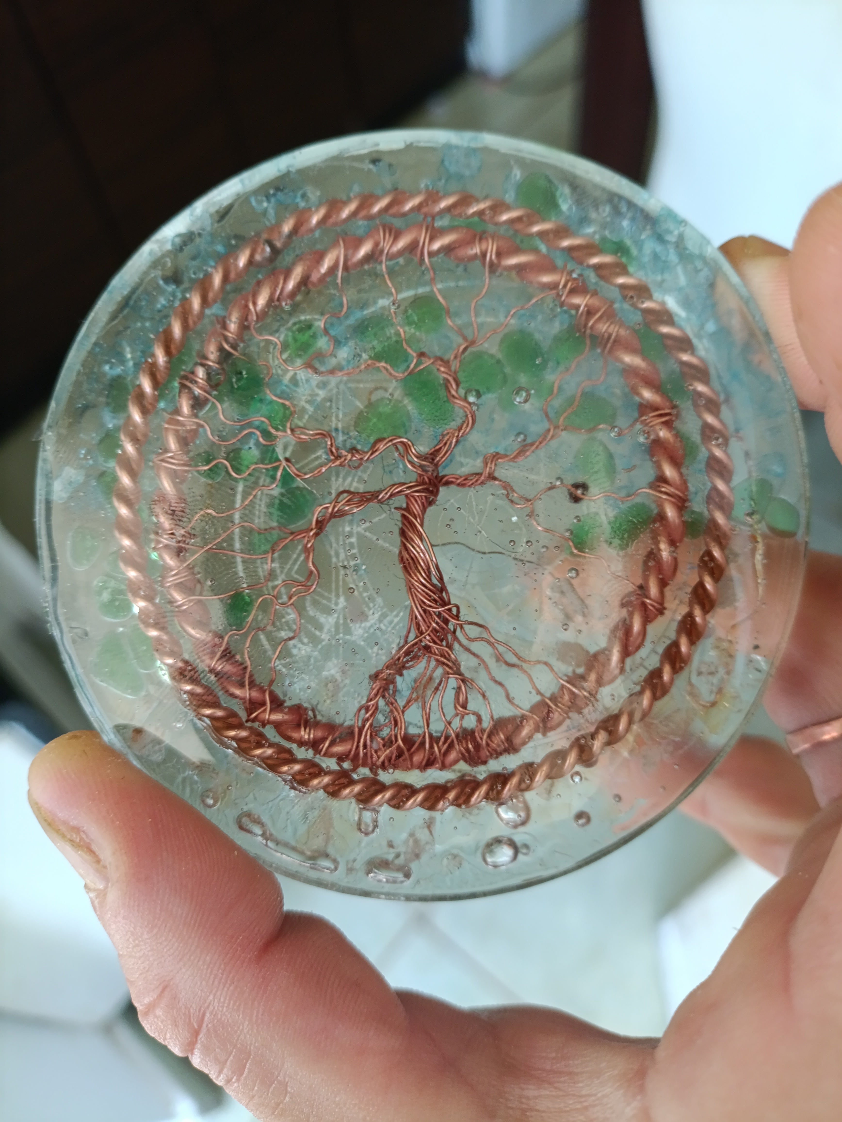 Energetikai poháralátét – Élet fája, Lazurit, Citrin és a Tensor gyűrűk harmóniája - A&T Harmonies